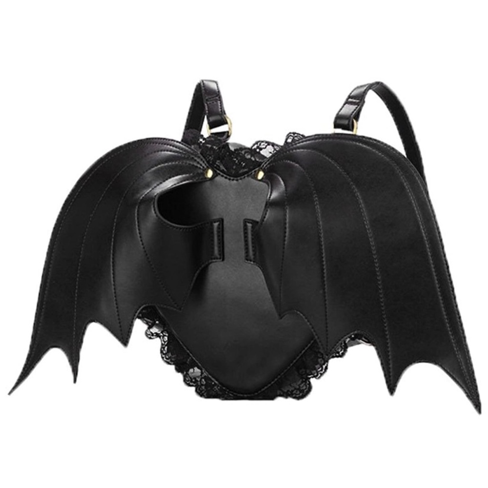 Mini Bat Wing Backpack with Lace Trim